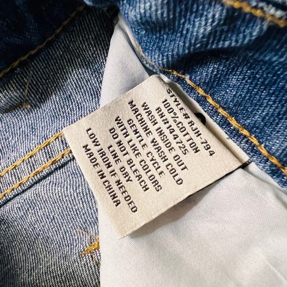 American Bazi Boyfriend Distressed High Rise Jeans Size Small NWT - Picture 4 of 8